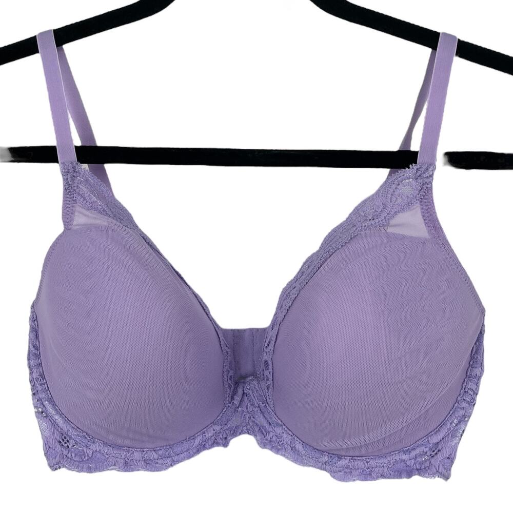 Natori bra 730023 Feathers underwire contour purple size 34DD 34E